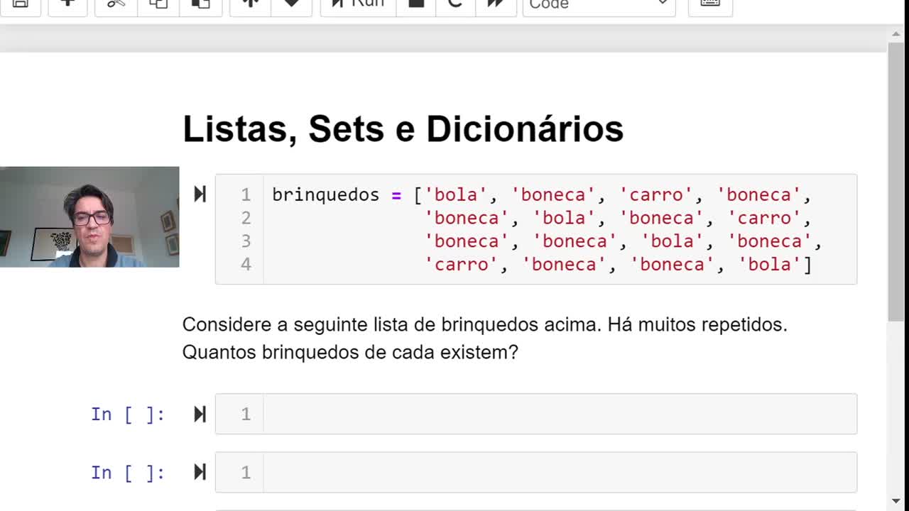 Listas, sets e dicionarios