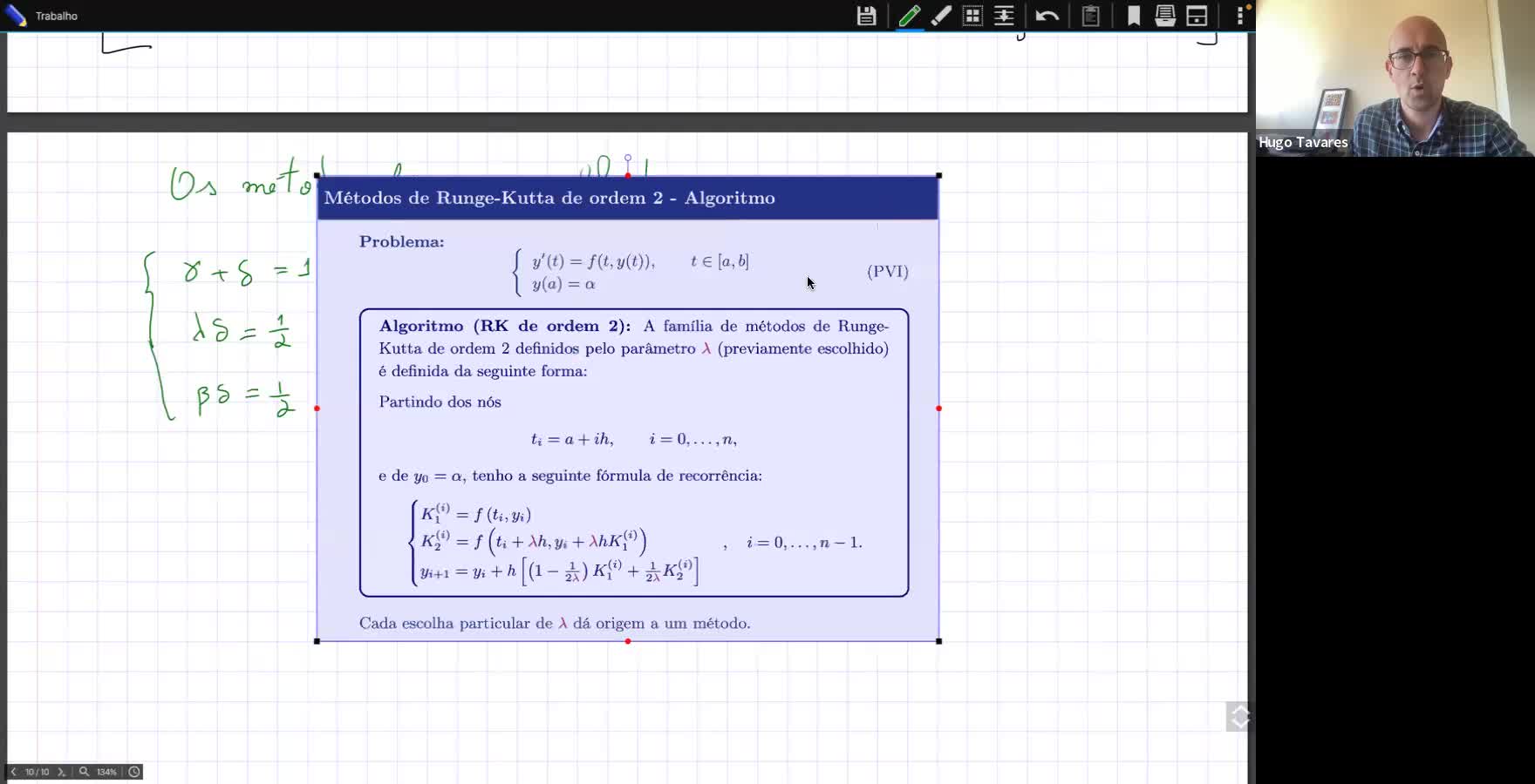 Educast player Métodos de RungeKutta de ordem 2