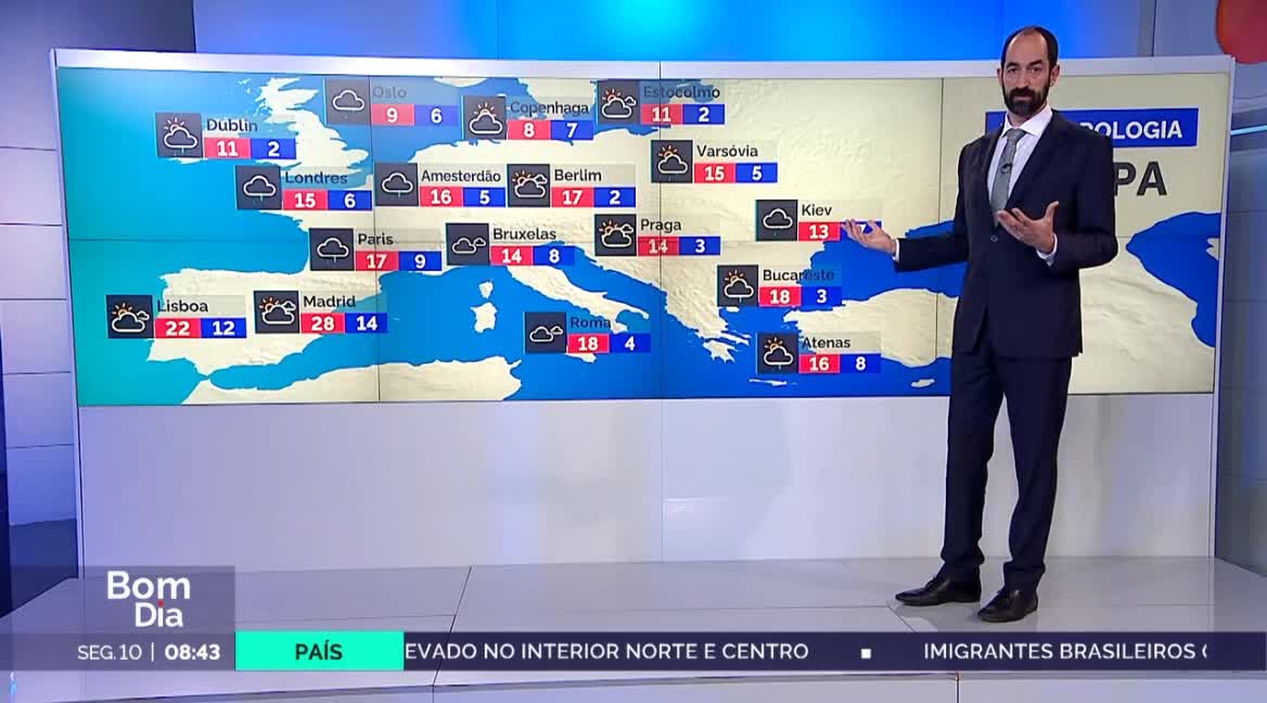  Previsão do estado do tempo, RTP1, 10-04-2023, IPMA.