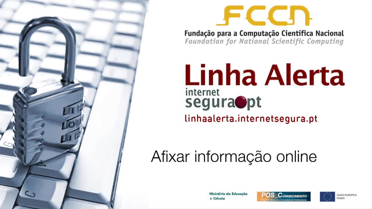 Linha Alerta - Afixar informa��o on-line