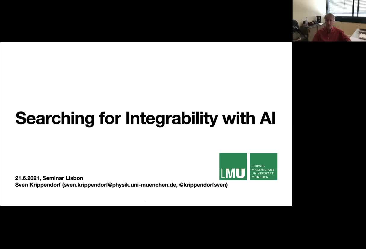21.06.21: Searching for Integrability with Artificial Intelligence