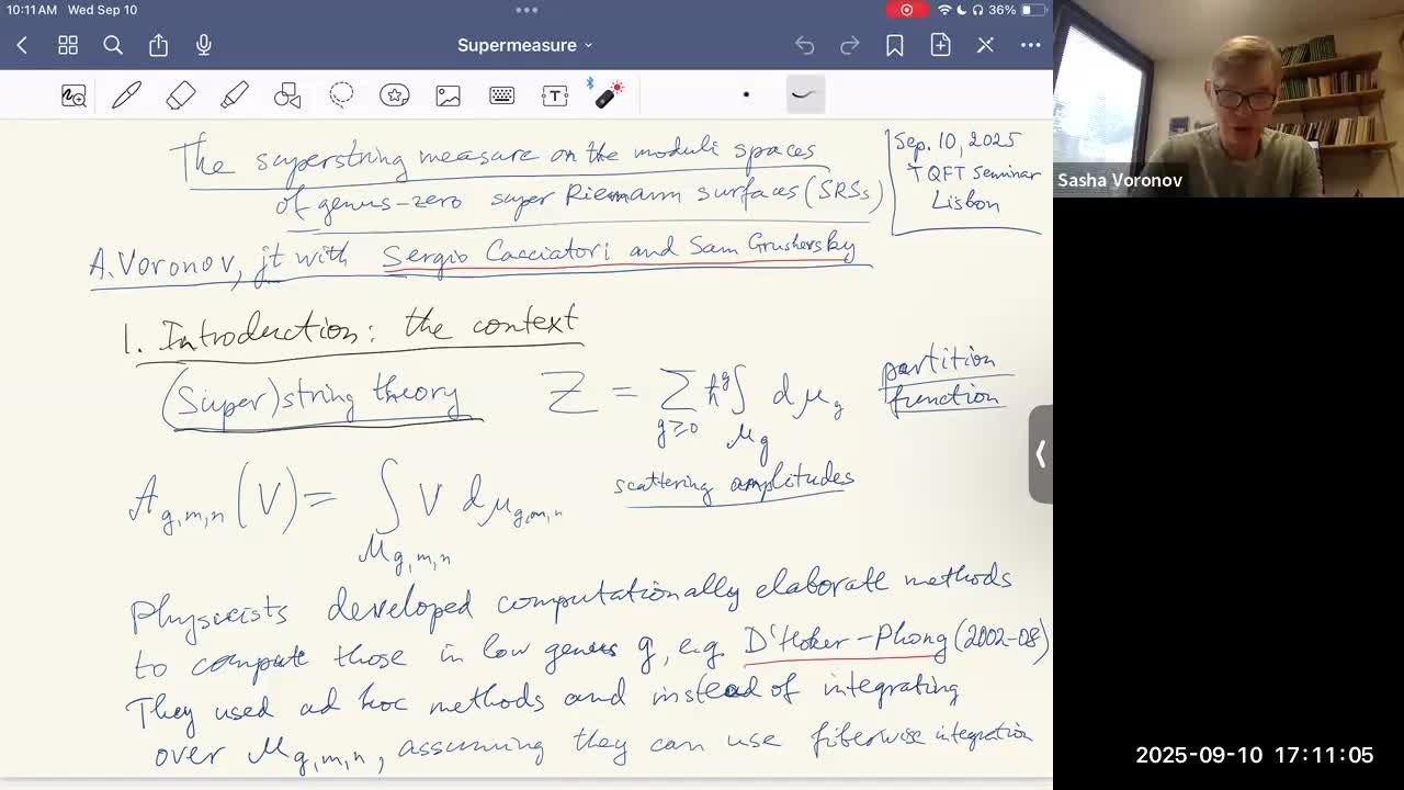  2025.09.10 The superstring measure on the moduli spaces of genus-zero super Riemann surfaces