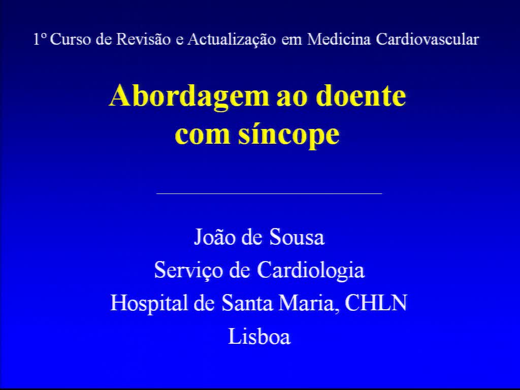 Abordagem ao doente com síncope
