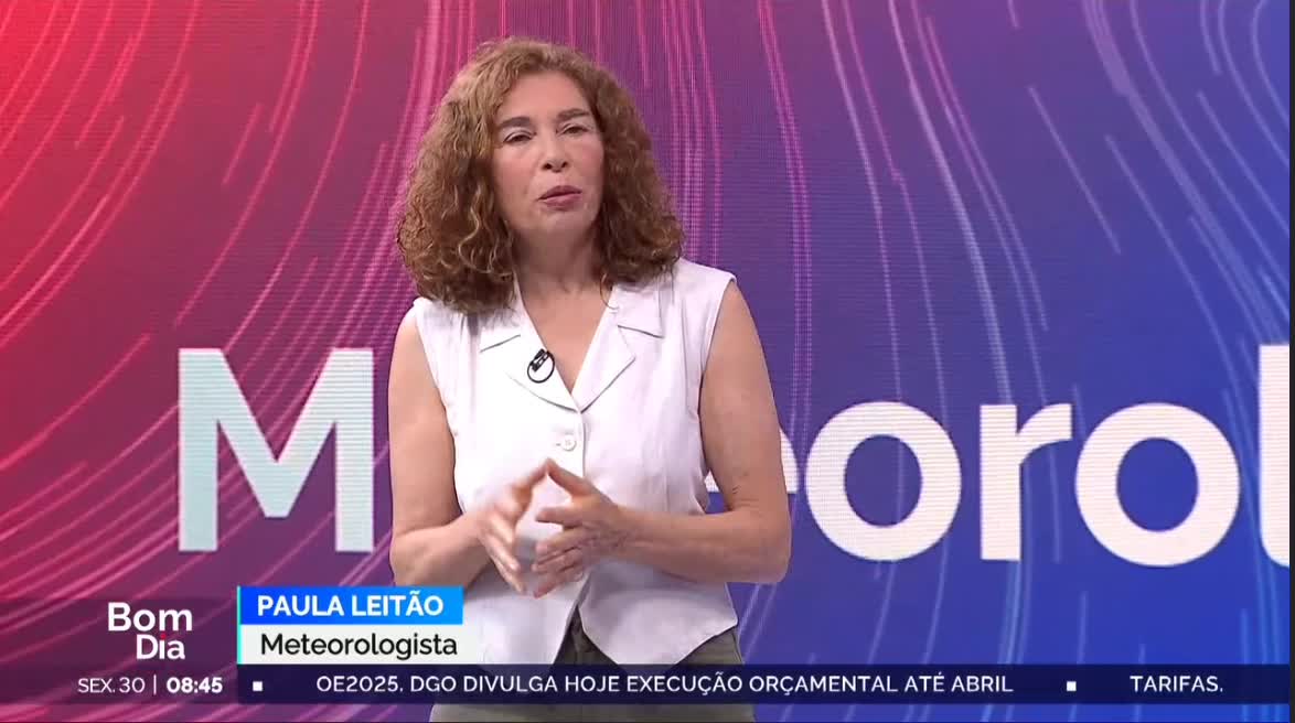  Previsão do estado do tempo, RTP1, 30-05-2025, IPMA.