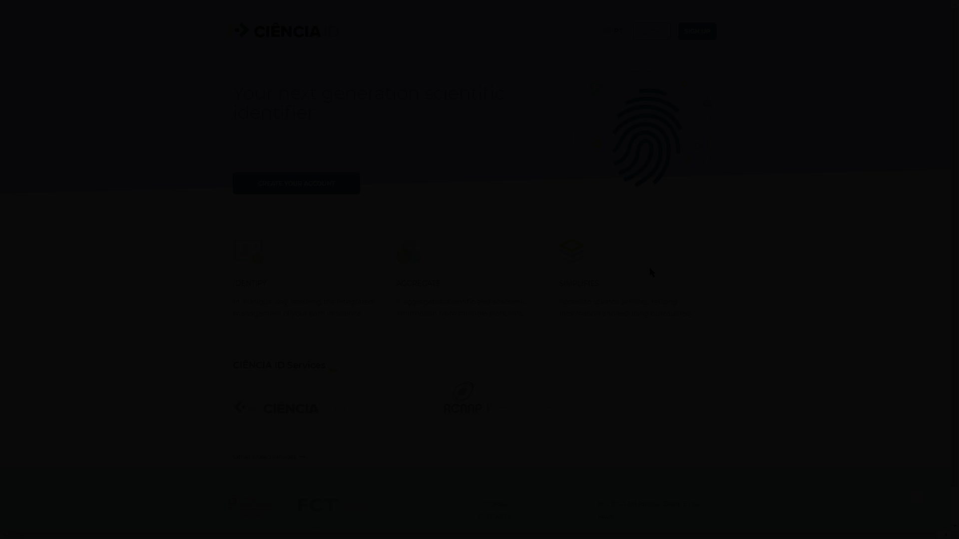 Login in CIÊNCIA ID with your credencials