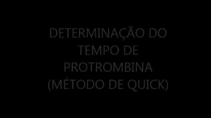 Determinação do tempo de protrombina