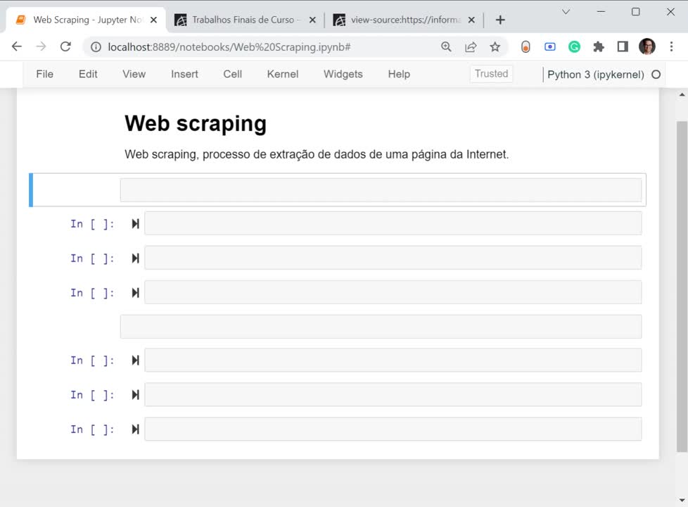  Web scraping: extração de dados duma pagina da Internet