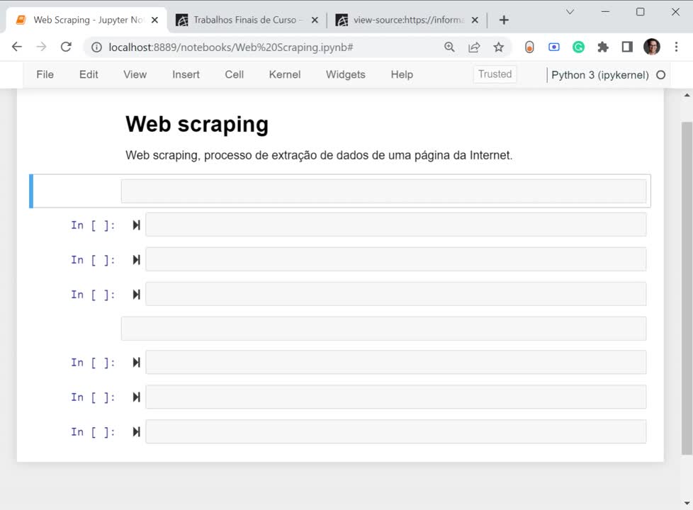  10.3 Web scraping: extração de dados duma pagina da Internet