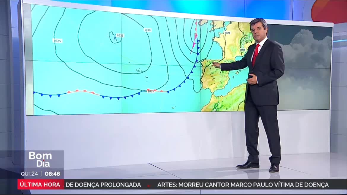  Previsão do estado do tempo, RTP1, 24-10-2024, IPMA.