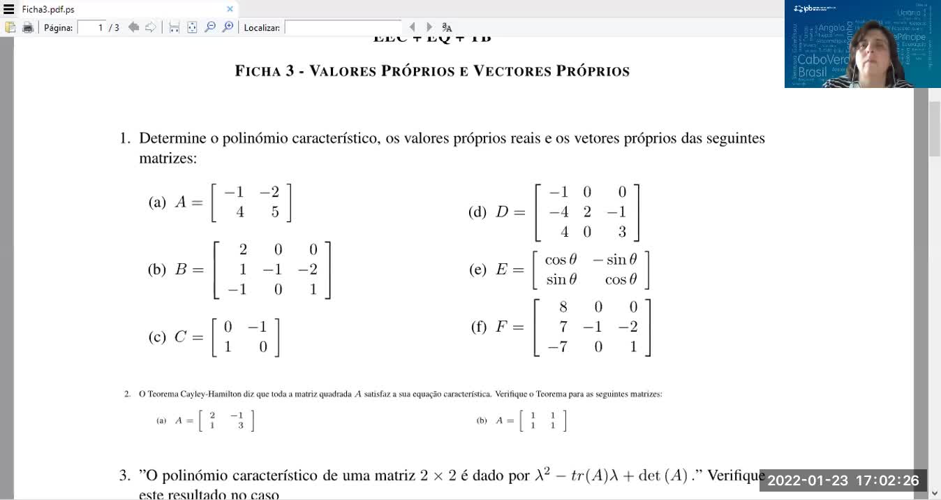 Aulas de ALGA (EEC+EQ+TB)