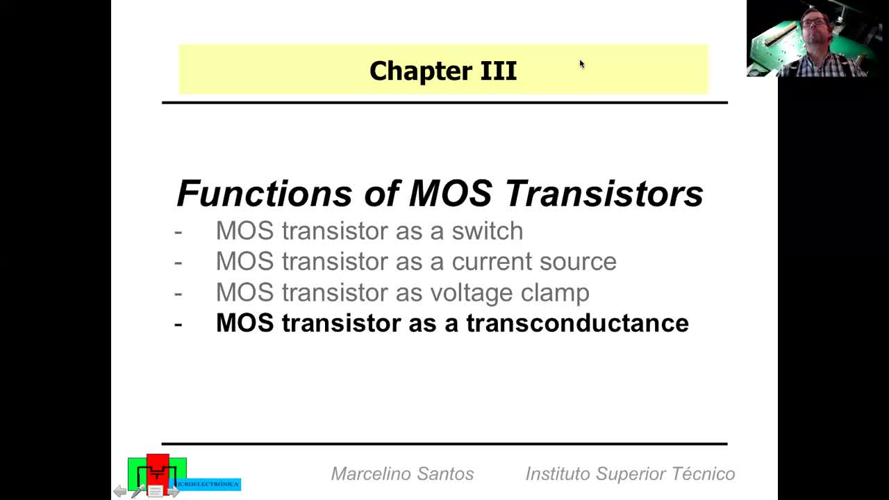 MOS como transcondutância: aula 1