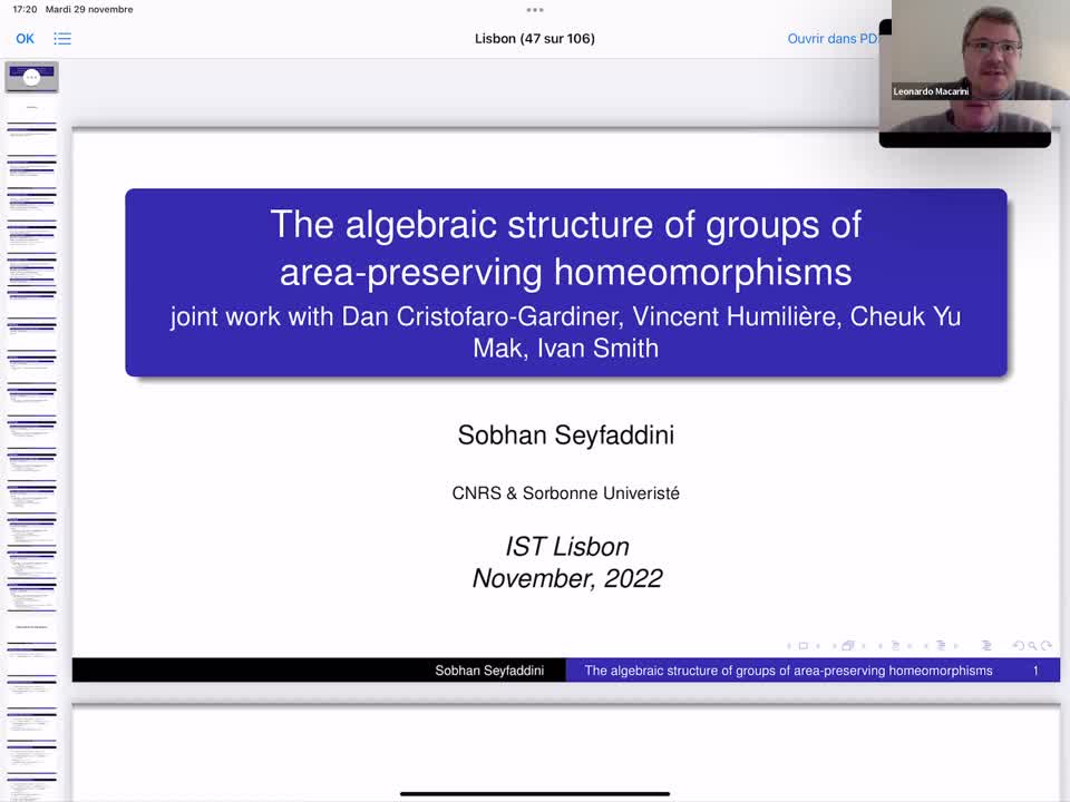  2022.11.29 On the algebraic structure of groups of area-preserving homeomorphisms