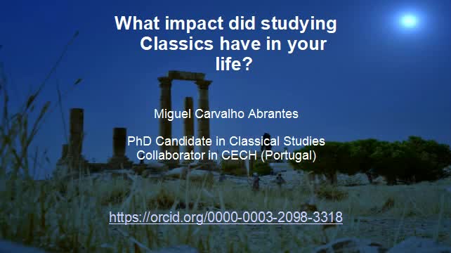  What impact did studying classics have in your live?