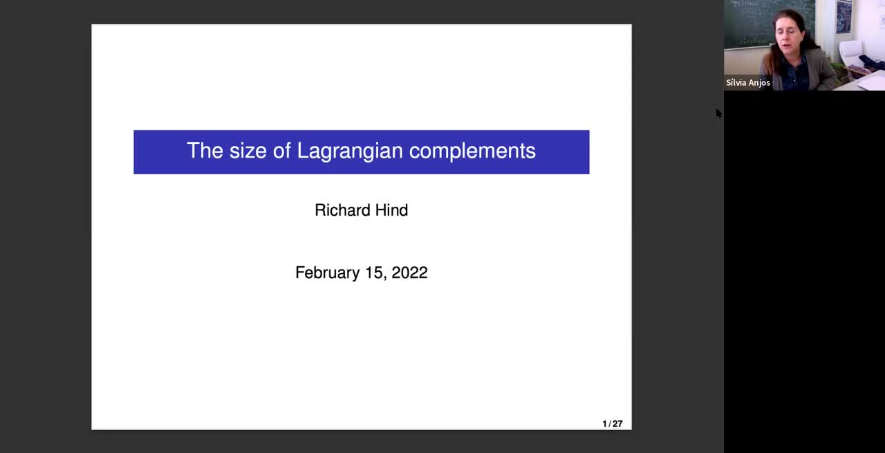  2022.02.15 The Gromov width of Lagrangian complements