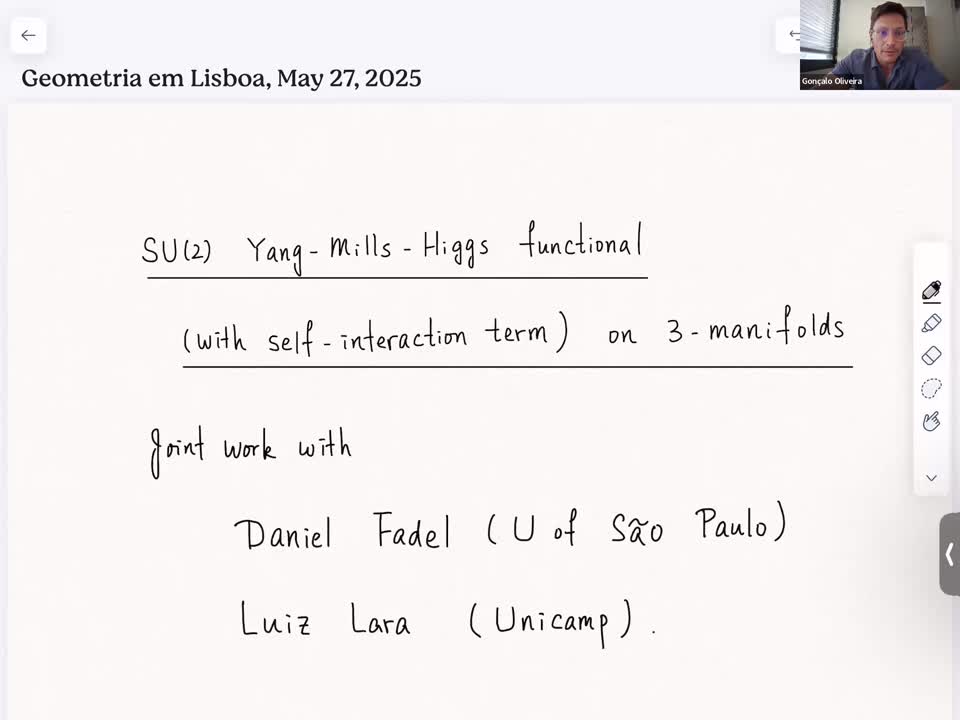  2025.05.27 SU(2) Yang-Mills-Higgs functional with self-interaction term on 3-manifolds