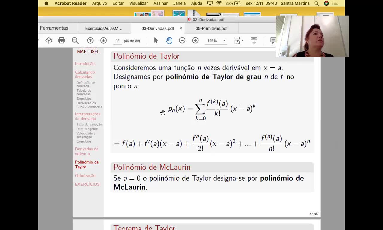  Polinómio de Taylor e otimização