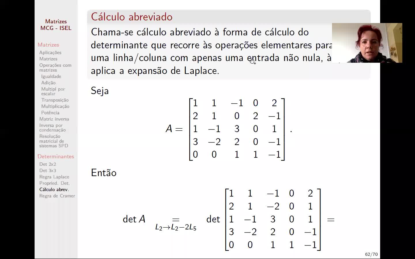  Aula04- Cálculo Abreviado (usando Laplace), Regra de Cramer, Geometria (Vetores)