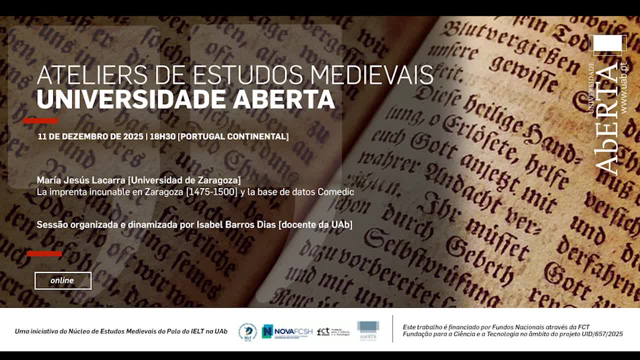  Ateliers de Estudos Medievais. La imprenta incunable en Zaragoza (1475-1500) y la base de datos Comedic