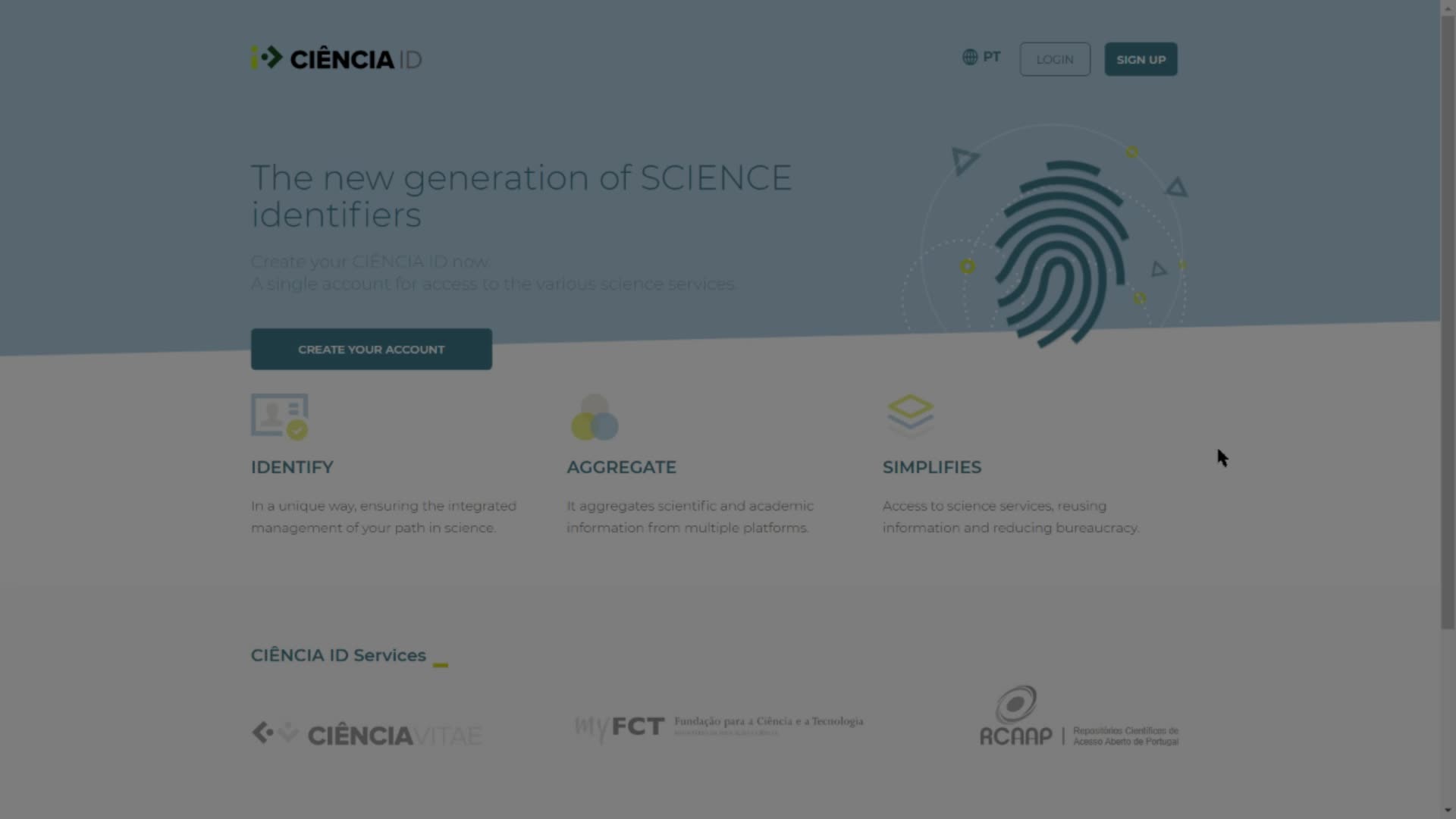 Link RCTSaai Institutional account to CIÊNCIA ID