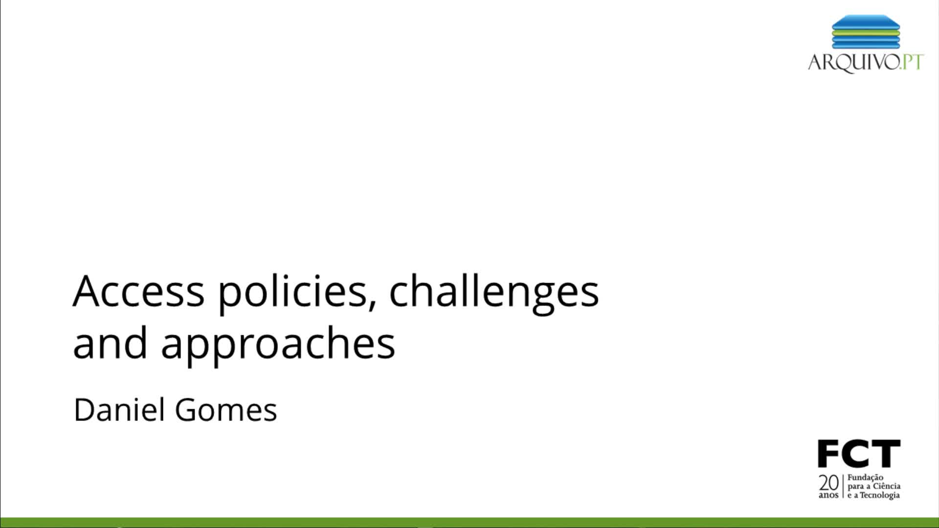 Access policies, challenges and approaches - Web Archiving Conference 2019