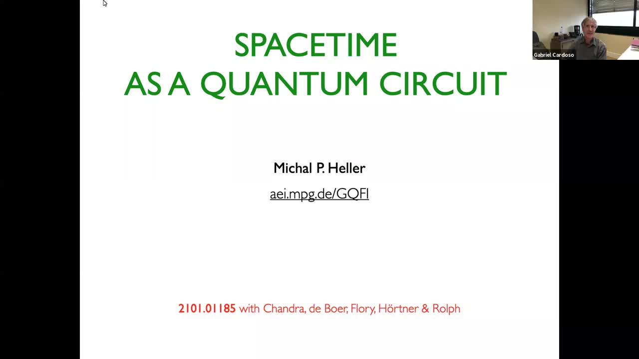 26.04.21:  Spacetime as a quantum circuit