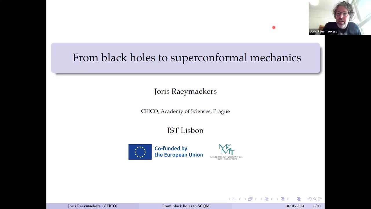 07.05.2024: From black holes to superconformal mechanics