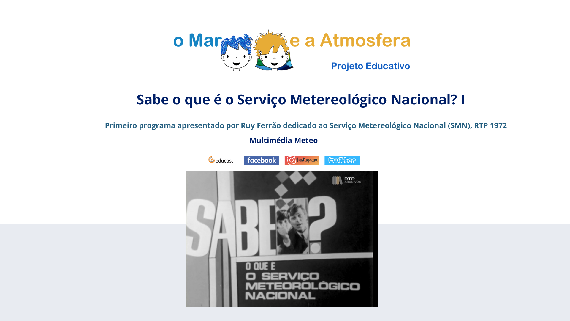  Sabe o que é o Serviço Meteorológico Nacional? I