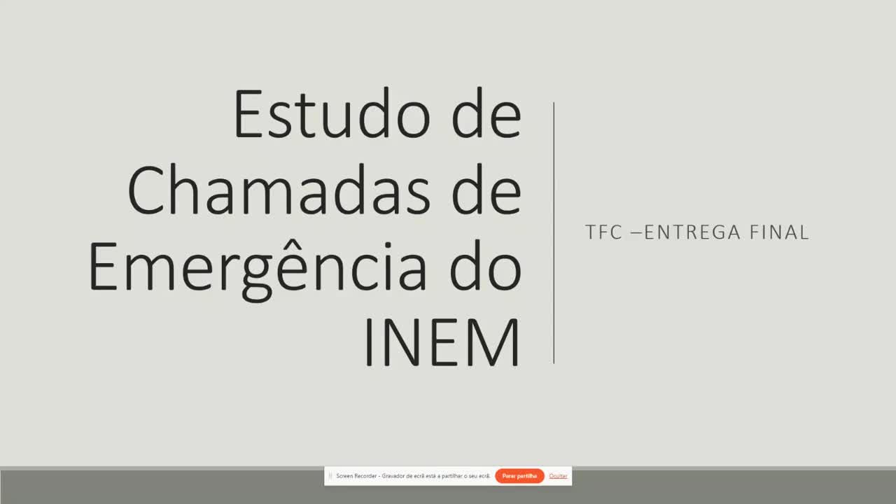 Estudo das chamadas de emergência realizadas
