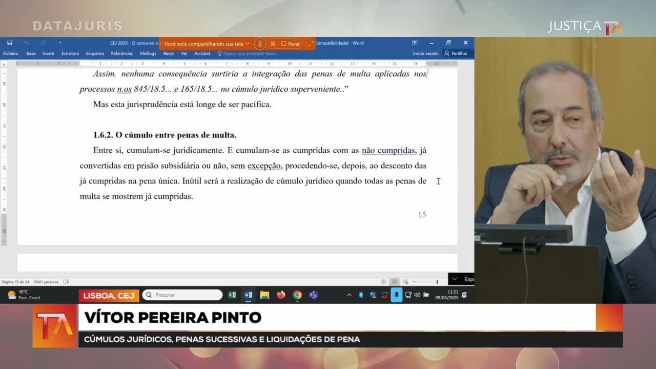  Seminário “Cúmulos jurídicos, penas sucessivas e liquidações de pena”