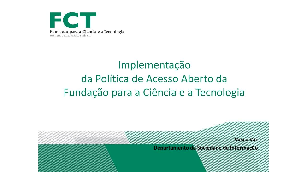 Implementação da Política de Acesso Aberto da FCT