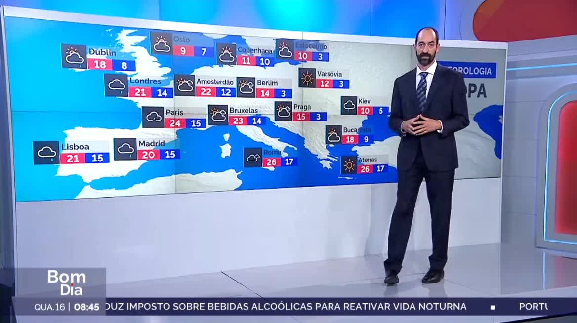  Previsão do estado do tempo, RTP1, 16-10-2024, IPMA.