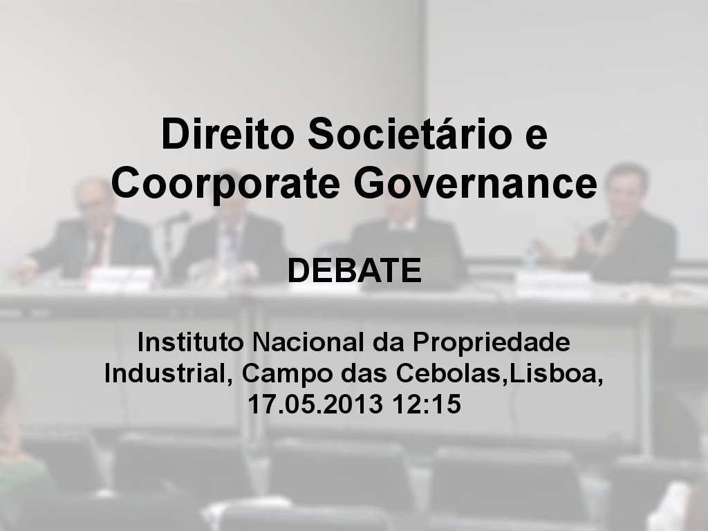 Direito Societário e Coorporate Governance