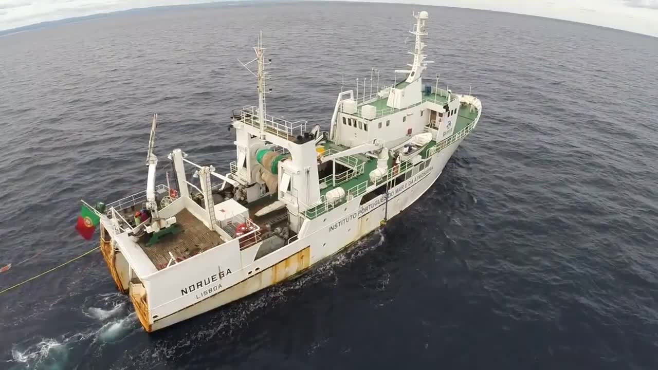  Navio de Investigação (NI) Noruega do IPMA, trabalhos a bordo.