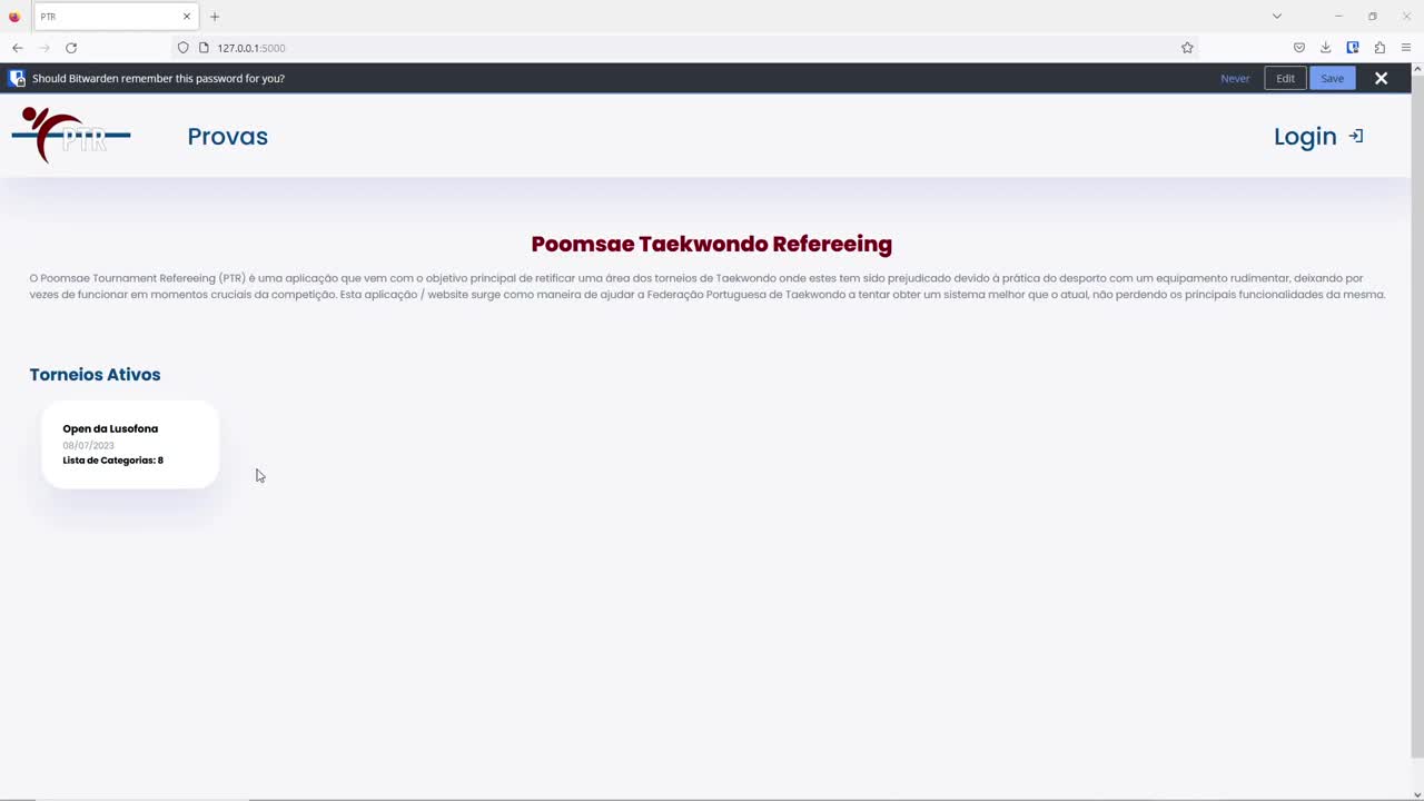 PTR - Poomsae Tournament Refereeing