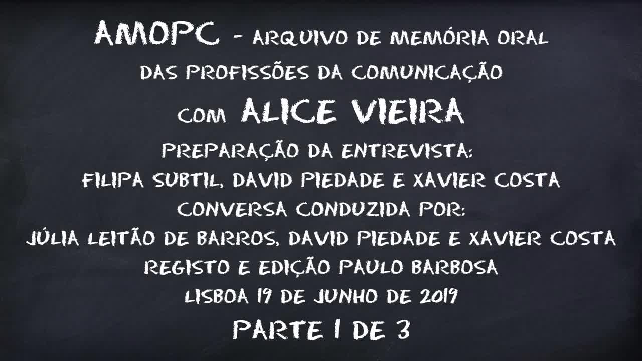 Alice Vieira - parte 1 de 3