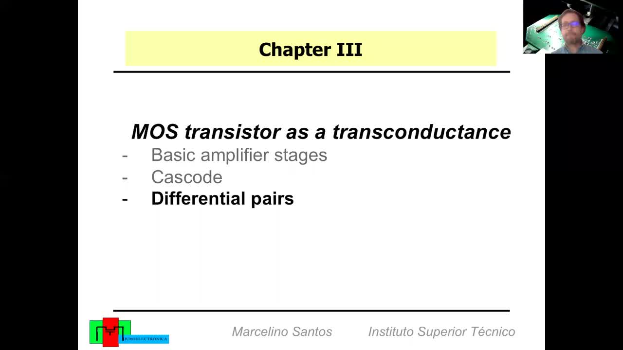 MOS como transcondutância: aula 3