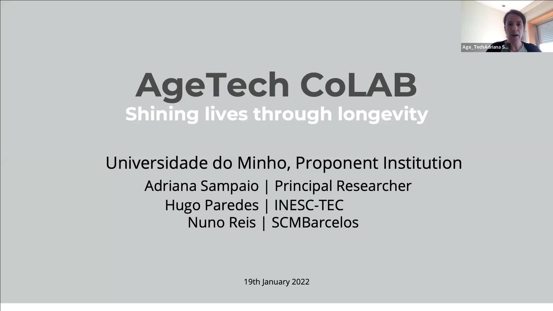  Apresentação: AgeTech CoLAB_Laboratório Colaborativo em Tecnologia no Envelhecimento