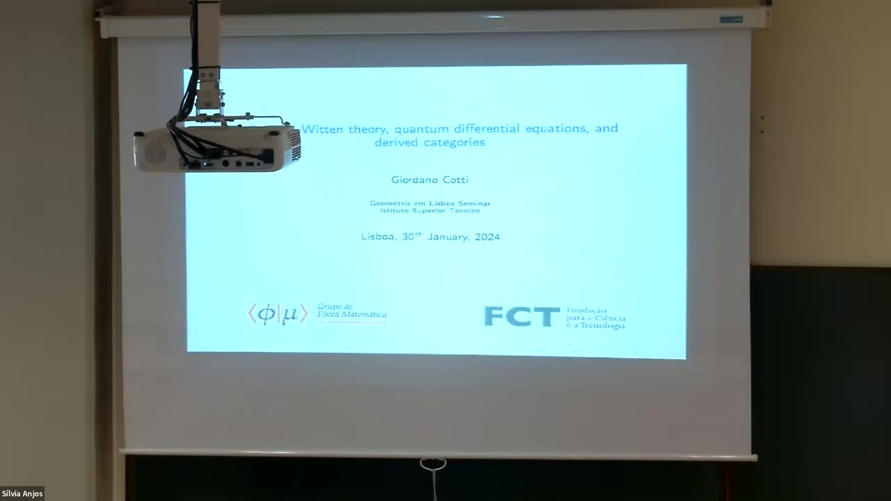  2024.01.30 Gromov-Witten theory, quantum differential equations, and derived categories