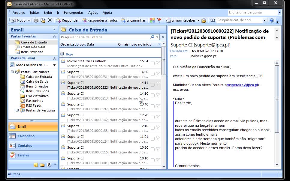 Configuração Outlook 2007